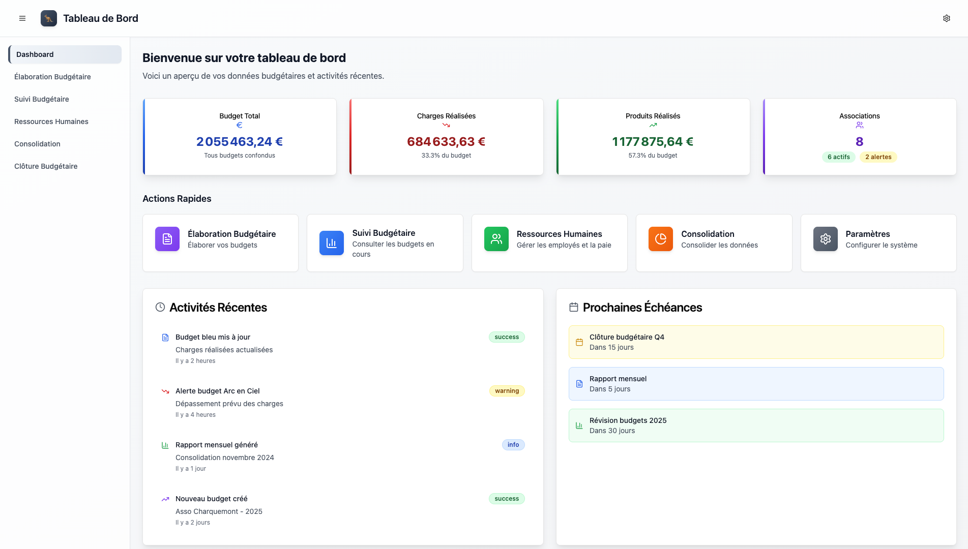 Ewalia Platform Dashboard